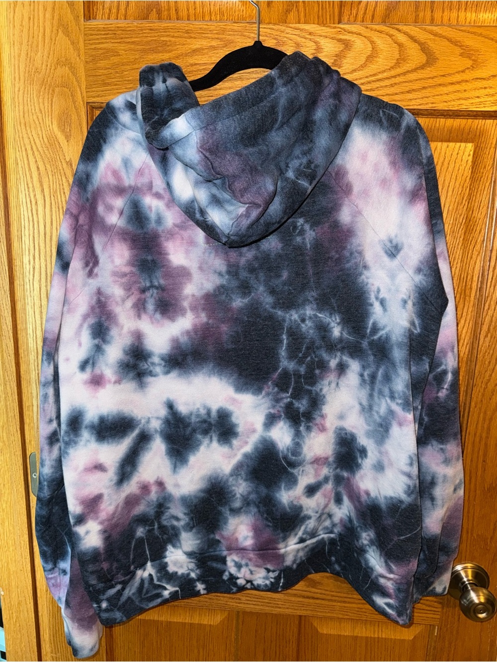 Aviator Nation Purple, Black & White Tie-Dye Zip Hoodie - Picture 3 of 4